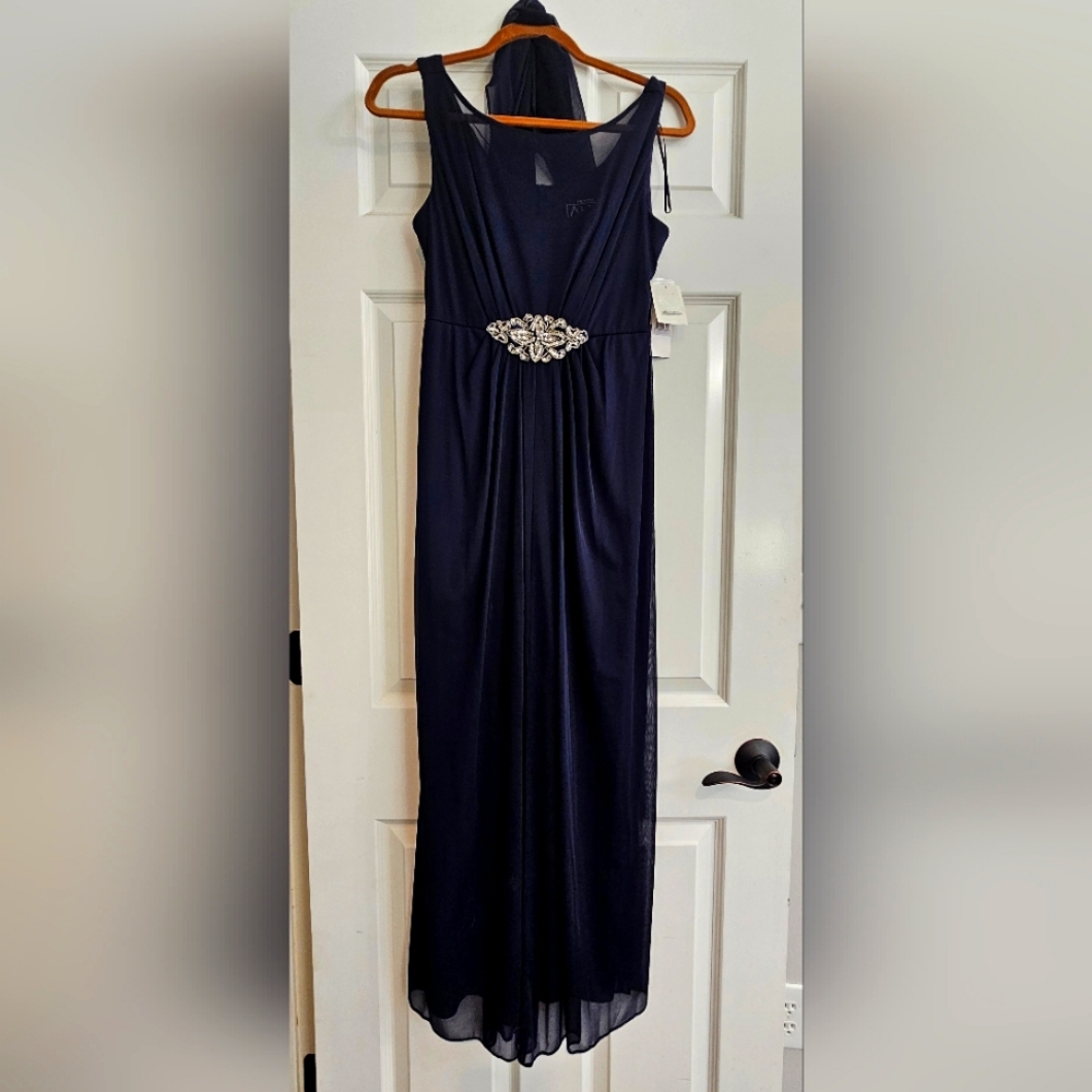 Alex Evenings deep blue gown, size 6 Petite